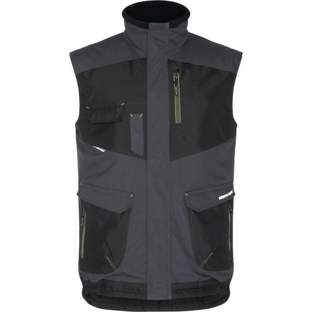 Gilet de Travail sans Manches 10 Poches ALI GRIS/NOIR 2XL référence fournisseur 2949134